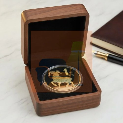 Goat (Zodiac) Commemorative Coin – Gold/Silver Plated, Fine Engraving; Collectible Souvenir Gift