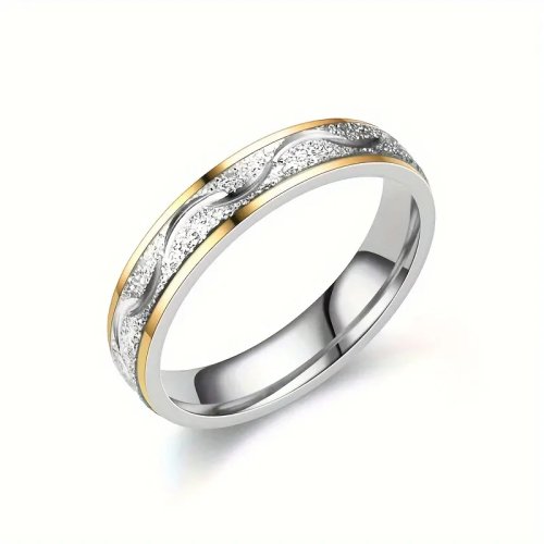 Anillos para pareja de acero inoxidable elegantes, no se destiñen, estilo boho chic. Para uso diario y ocasiones especiales. Regalo ideal para cumpleaños y aniversarios.