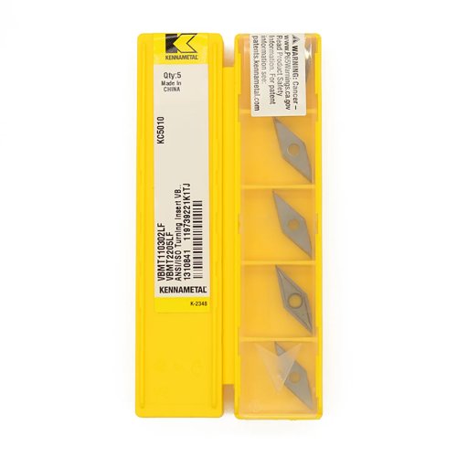 Inserti in carburo Kennametal VBMT110302LF / VBMT110304LF / VBMT160402LF / VBMT160404LF / VBMT160408LF - KC5010