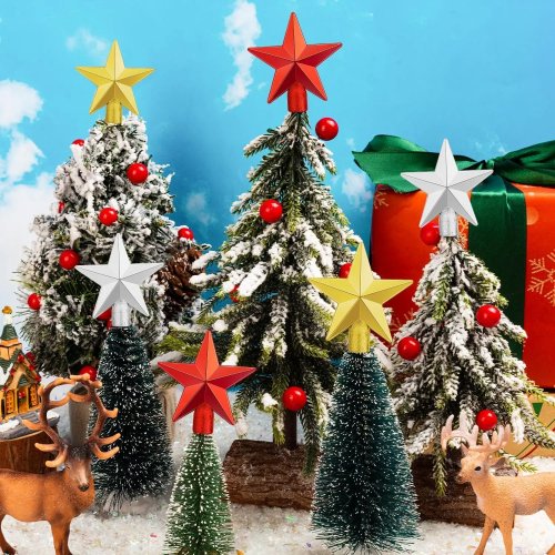Estrela para topo de árvore de Natal 6 cm - dourada