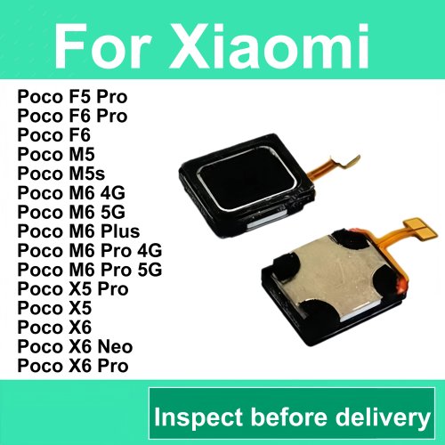 سماعة المكالمات الداخلية (مستقبل الصوت) بديلة لهواتف Xiaomi POCO F5/F6/M5/M5s/M6/X5/X6 Pro/Plus/X6 Neo — قطعة إصلاح 4G/5G