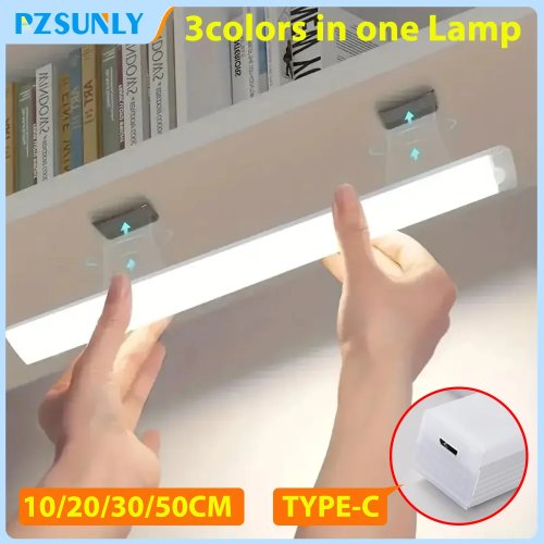 Lampe LED rechargeable USB-C à détection de mouvement — veilleuse sans fil pour placard, armoire, escalier et cuisine