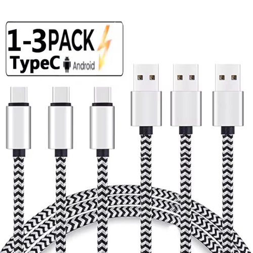 Kabel USB-C 2.4A szybkie ładowanie, pleciony nylonowy kabel danych do Huawei i Samsung