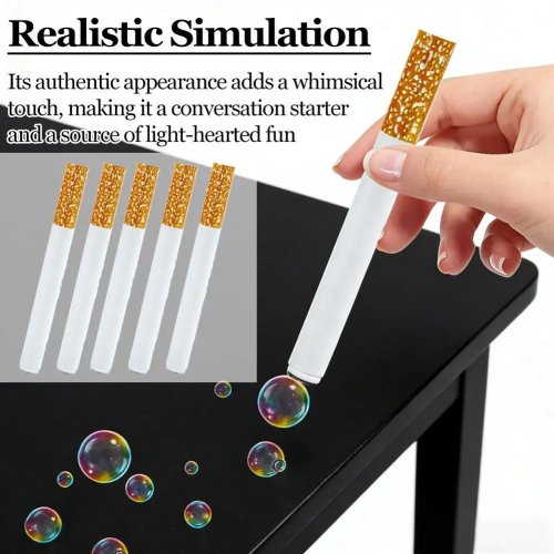 1/4/8 pcs Jouet cigarette générateur de bulles en métal avec liquide à bulles, portable — idée cadeau pour fête