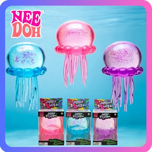 Schylling NeeDoh Fuzz Ball Medusa Squishy - Caja sorpresa, juguete suave para apretar anti-estrés, sensorial, regalo para aliviar la ansiedad