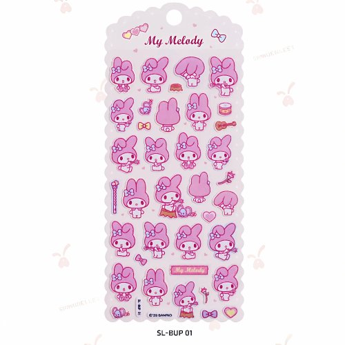ملصقات بارزة ثلاثية الأبعاد مزينة بكريستالات Hello Kitty و My Melody، مقاومة للماء — لتزيين غلاف الهاتف، ألبومات سكراب، والمفكرات