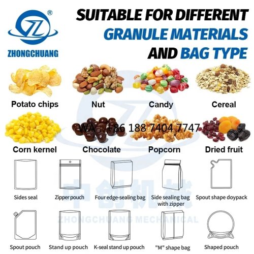 Automatische meerkop roterende vulmachine van RVS voor doypack/stand-up zakken — hoge nauwkeurigheid voor gedroogd fruit, pompoenpitten en snacks