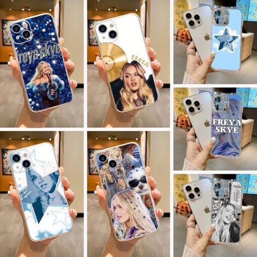 Coque silicone transparente souple Freya Skye Singer-r pour iPhone 11-17 (Mini/Pro/Max/Plus)