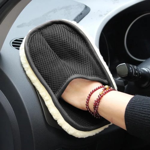 Gants en polaire épaisse pour lavage auto — manchon de nettoyage et lustrage