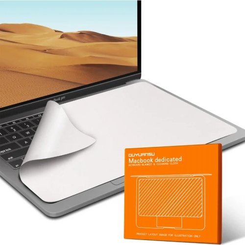 Microvezel reinigingsdoek met toetsenbordhoes en schermbescherming voor MacBook Pro 13/15/16 inch