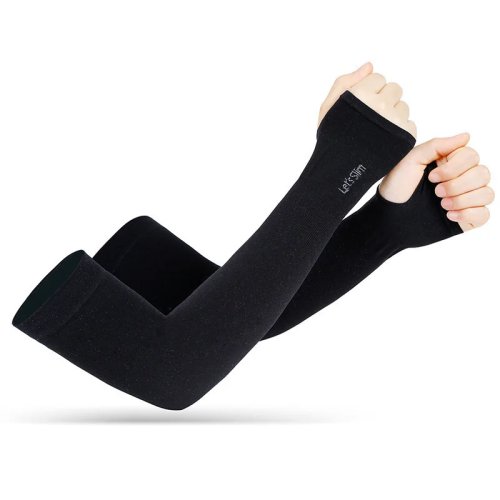 UV-armwarmers unisex — vingerloze ice-silk mouwen, koelend en elastisch, zonbescherming voor fietsen en autorijden
