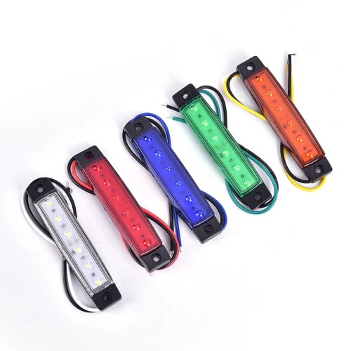 12V 6LED サイドマーカーランプ（トレーラー/トラック用）後部サイドインジケーター