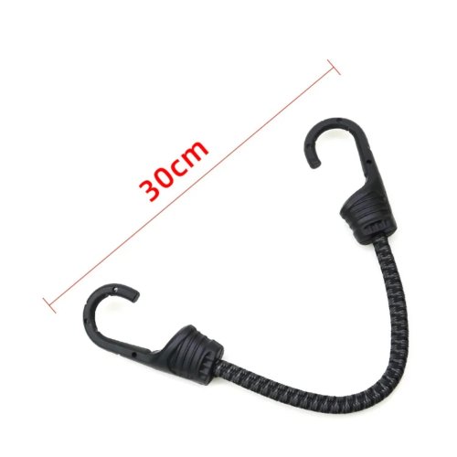Sangle élastique bungee avec crochets plastifiés — sangle de fixation pour porte-bagages vélo, 30/45/60/90 cm