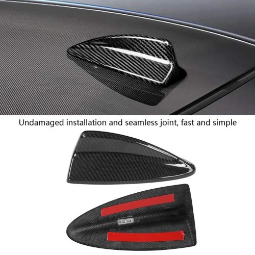 Car Shark-Fin Antenna Cover Trim, ABS Carbon-Fiber Style – Fits BMW 3 Series (E90/E92), X1, X3, X5, X6