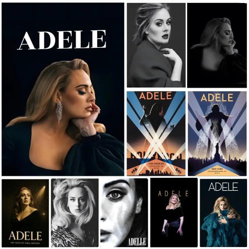 Póster Adele S clásico — lámina decorativa para sala y recámara
