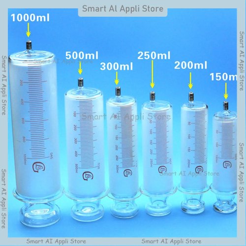 Xi lanh thủy tinh cho truyền dịch/infusion 150/200/250/500/1000 ml — xi lanh dùng cho phòng thí nghiệm/ y tế