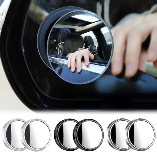 Petit miroir rond d'angle mort 360° pour voiture — étanche, miroir auxiliaire rotatif