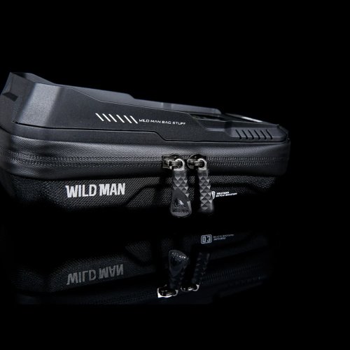 WILD MAN 0,6L twarda torba na kierownicę z kieszenią na telefon z dostępem dotykowym, szybkie mocowanie do MTB i motocykla