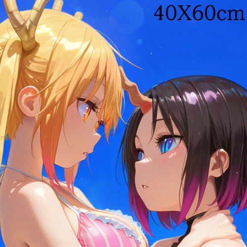 Dakimakura Anime-Kissenbezug (Tohru/Elma), doppelseitig bedruckt, 40×60 cm