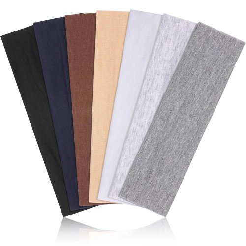 Pack de 6 bandas deportivas lisas para yoga - Absorben el sudor, para hombre y mujer