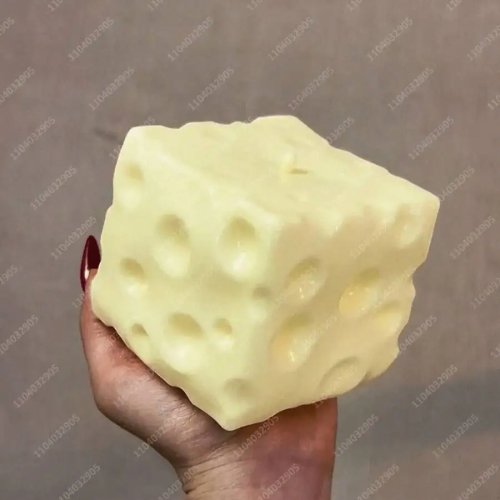 Blocco di formaggio morbido extra grande da spremere — Giocattolo sensoriale, regalo scherzo e antistress