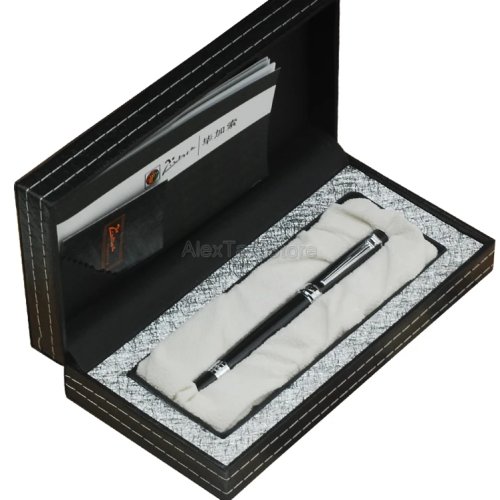 Pluma roller metálica Picasso 917 – Negro brillo y plateado, para oficina, escuela y casa