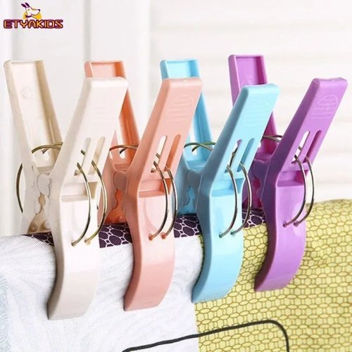 Bộ 4 kẹp lớn cho xe đẩy em bé – kẹp quần áo/khăn và ga giường, phụ kiện xe đẩy