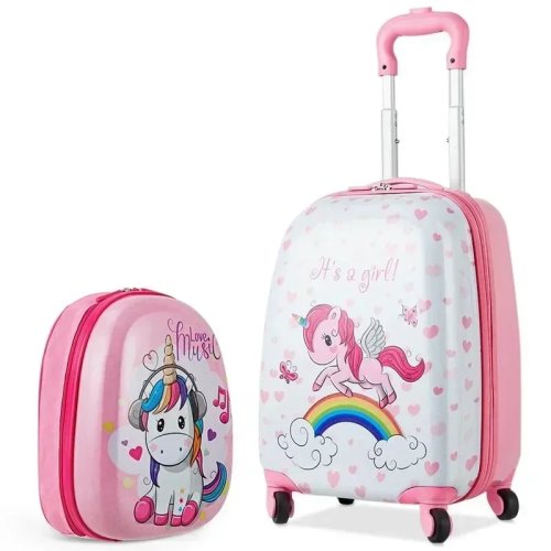 2-teiliges Kofferset: 12" Rucksack & 16" Kabinen-Trolley mit Rollen