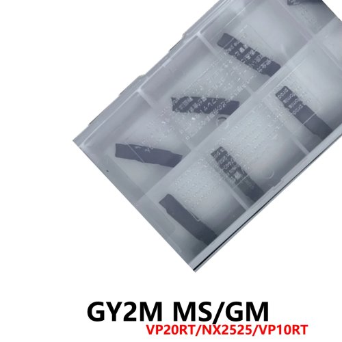 Plaquettes carbure et lames pour porte-outils série GY2M (GY2M0200D020N, GY2M0300F020N, GY2M0300F030N, GY2M0300F150N) Compatibles VP20RT/VP10RT