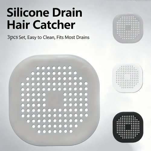 Filtro/colador antitaponamiento (1/3 uds) – Tapón universal resistente para bañera, ducha, fregadero y desagüe de suelo, reutilizable