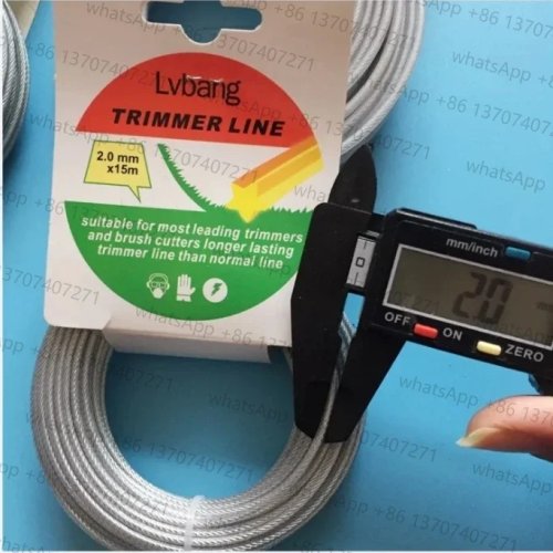 15m Steel Trimmer Wire 2-3mm (Gray) – Replacement wire for brush cutter/grass trimmer