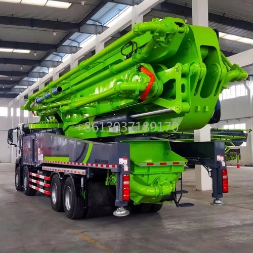 Nowy samochód-pompa do betonu — podwozie 44 t, wysięgnik 63 m, wydajność 170 m³/h, 25×