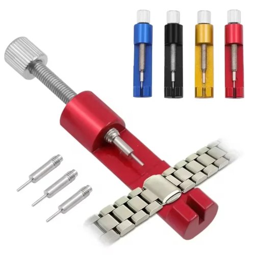 Extractor de pasadores para correa de reloj ajustable — herramienta para reparar eslabones