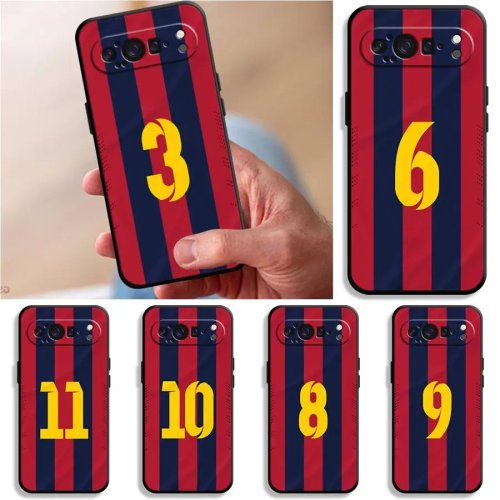 サッカーナンバー柄ケース（Google Pixel用）— Pixel 10A／7a／10／9 Pro XL／8a／6／7／8 Pro／9a／6a対応