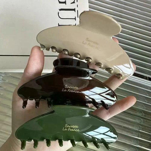 Large crab/shark hair claw clip – retro Korean acetate hair clip, simple fashion hairpin for women & girls