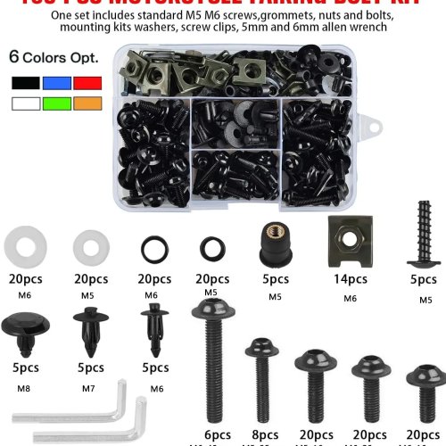 Kit viteria e clip per carena DUCATI — compatibile con 899, 1199/1199S, Panigale V4/V2, 959, 1299/1299R/1299S, 848 EVO, SuperSport