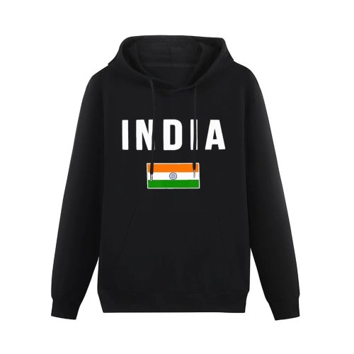 Unisex hoodie met Indiase vlag - katoenen pullover met capuchon