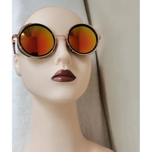 Hellsing Alucard Cosplay-Sonnenbrille – orange/gold Vampirjäger-Brille, Unisex