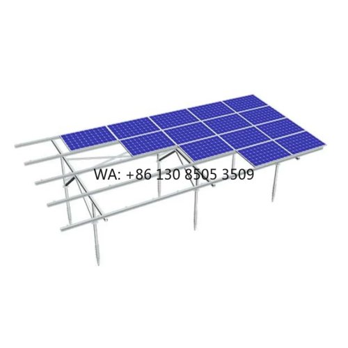 قاعدة أرضية لألواح الطاقة الشمسية بإطار — هيكل تركيب عمودي لألواح PV، حامل لمحطات بقدرة 10 كيلوواط