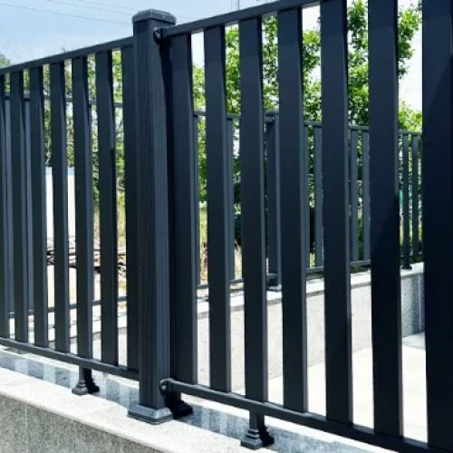 Valla/puerta de aluminio para jardín con panel de privacidad, negra, antióxido y resistente a la intemperie