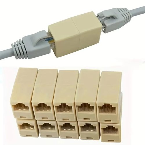 طقم 10 موصلات RJ45 للإيثرنت — موصل توصيل لكابلات الشبكة LAN فئات Cat5/5e/6/6a