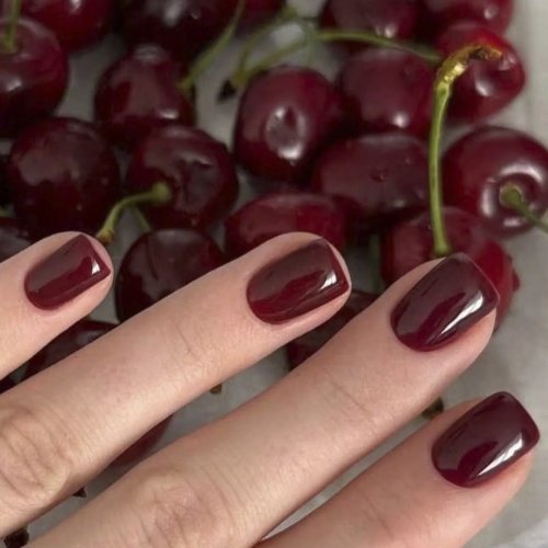 Conjunto de 24 unhas postiças acrílicas quadradas reutilizáveis – comprimento natural, efeito gel outonal, para uso diário e manicure em casa