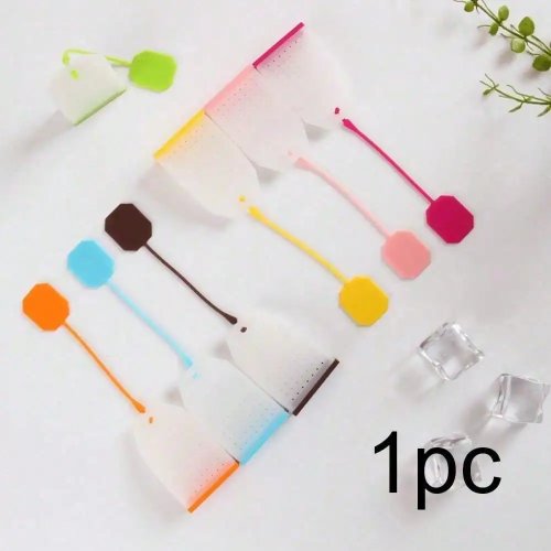Reusable silicone tea bags with long rope — premium loose leaf tea infuser/strainer for cups