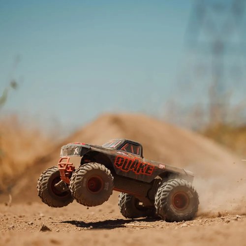 รถบังคับ RC มอนสเตอร์ทรัค สเกล 1/10 มอเตอร์แบบไร้แปรง (Brushless) 2WD พร้อมใช้งาน (RTR) - สีแดง