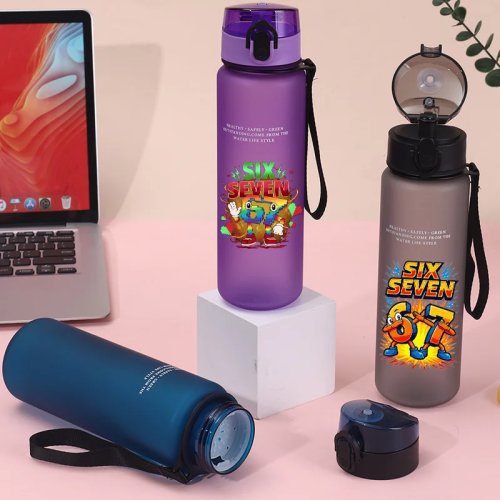 Botella de agua Steal A Brainrot 67 con dibujo infantil — botella deportiva para mujer y niños, regalo de cumpleaños