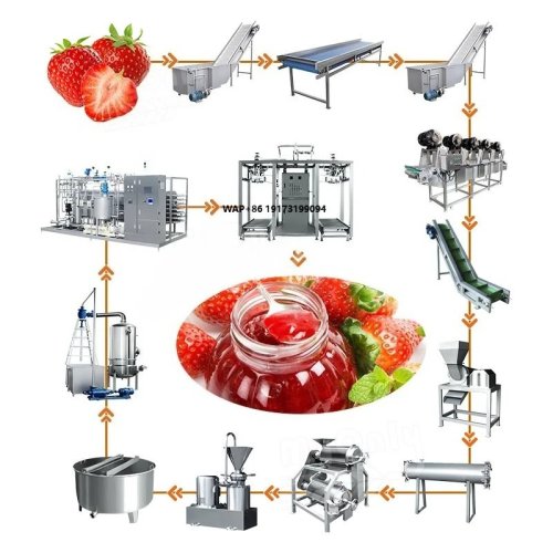 Ligne de production automatique compacte pour confiture de myrtille - machine de fabrication de confitures