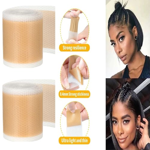Silicone Lace Wig Adhesive Tape — breathable, non-slip, skin‑friendly tape for securing lace wigs