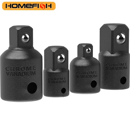 Set 4 adaptadores reductor para vasos de impacto (1/2″, 3/8″, 1/4″) para llaves, taladros y pistolas de impacto