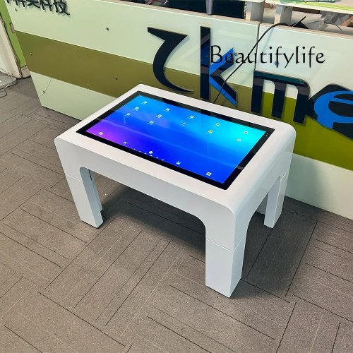 Mesa de centro inteligente con pantalla táctil capacitiva, multitáctil e interactiva, todo en uno