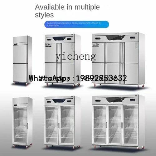 Commercial Stainless Steel Multi‑Door Refrigerator/Freezer — Vertical 4‑door fridge or 6‑door freezer kitchen storage cabinet
